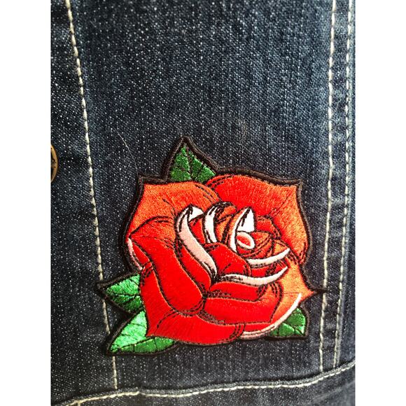 Nine West Vintage America Denim Embellished Button Front Jacket XL - Picture 8 of 12